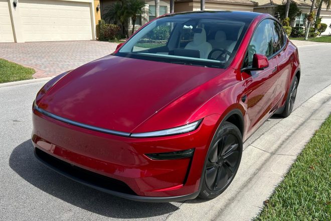 2026 Tesla Model Y Long Range RWD exterior view 1